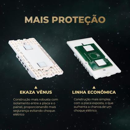 Imagem de Interruptor Inteligente fosco 4x4 Soft Touch Série Vênus Wifi 6 Botões
