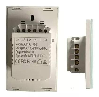 Imagem de Interruptor inteligente luz 2 botões touch