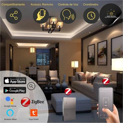 Imagem de Interruptor Inteligente Mercúrio 2 Teclas Físicas Zigbee