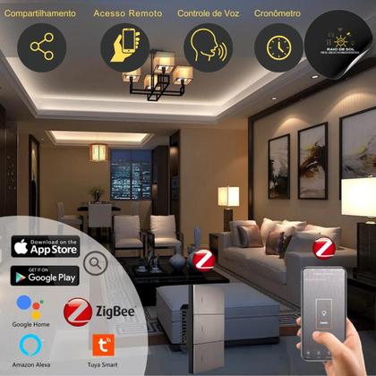 Imagem de Interruptor Inteligente Mercúrio 3 Teclas Física Zigbee Ekaza