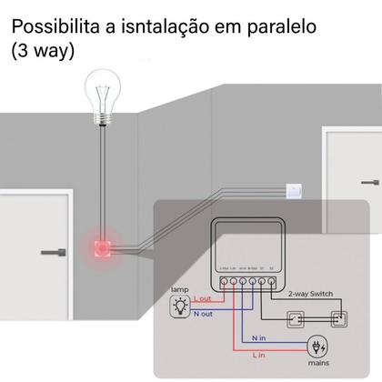 Imagem de Interruptor Inteligente Mini Módulo Dimmer 1 Canal Wifi AlexaHome