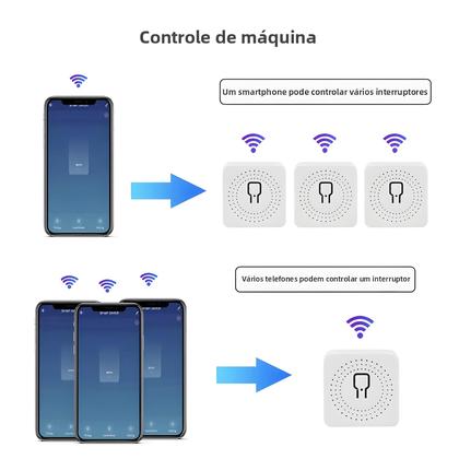 Imagem de Interruptor Inteligente Mini Tuya WiFi 16A 20A Controle Bidirecional Compatível Com Smart Life Alexa
