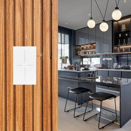 Imagem de Interruptor Inteligente NovaDigital Topázio 4x2 Zigbee 3.0 Full Switch Branco