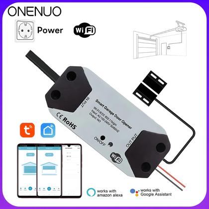 Imagem de Interruptor Inteligente Para Abertura De Porta De Garagem WiFi, Controle Pelo App Tuya, Alexa E