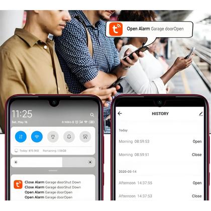 Imagem de Interruptor Inteligente Para Abertura De Porta De Garagem WiFi, Controle Pelo App Tuya, Alexa E