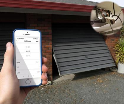 Imagem de Interruptor Inteligente Para Abertura De Porta De Garagem WiFi, Controle Pelo App Tuya, Alexa E