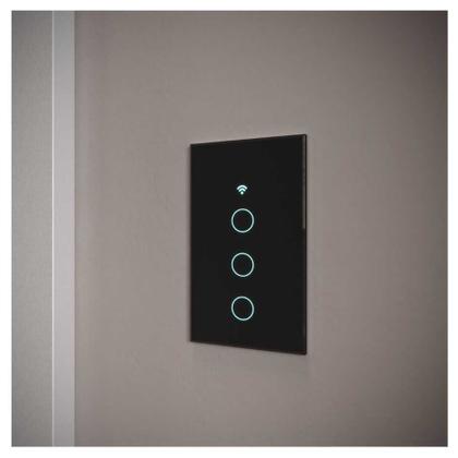 Imagem de Interruptor Inteligente Preto Wifi 3 Botoes Touch Avant Neo