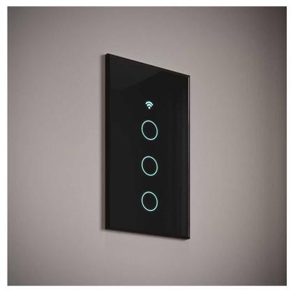Imagem de Interruptor Inteligente Preto Wifi 3 Botoes Touch Avant Neo