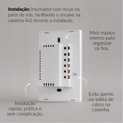 Imagem de Interruptor Inteligente Smart Wi-fi Alexa google 4 Botões 4x4 Bivolt Preto Cod: 291990428 Neo Avant