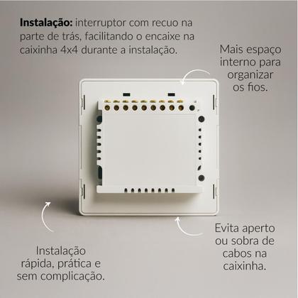 Imagem de Interruptor Inteligente Smart Wi-fi Alexa google 6 Botões 4x4 Bivolt Preto Cod: 291990446 Neo Avant
