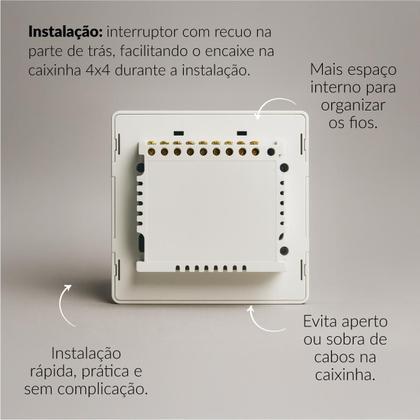Imagem de Interruptor Inteligente Smart Wi-fi Alexa google 8 Botões 4x4 Bivolt Branco Cod: 291990455 Neo Avant