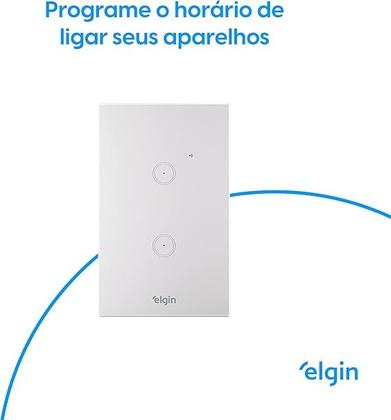 Imagem de Interruptor inteligente Smart Wi-fi Botão Touch Compatível Alexa e Google Home Elgin