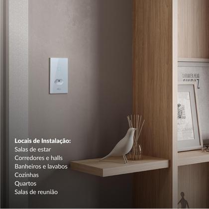 Imagem de Interruptor Inteligente Smart Zigbee Alexa 1 Botão Tomada 4x2 Bivolt Branco 291990644 Neo Avant