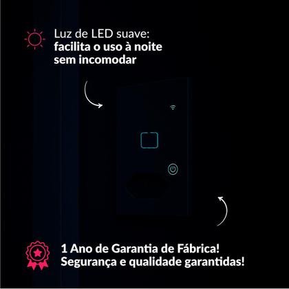 Imagem de Interruptor Inteligente Smart Zigbee Alexa 1 Botão Tomada 4x2 Bivolt Branco 291990644 Neo Avant
