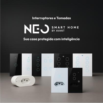 Imagem de Interruptor Inteligente Smart Zigbee Alexa 1 Botão Tomada 4x2 Bivolt Branco 291990644 Neo Avant