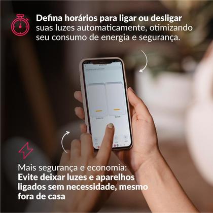 Imagem de Interruptor Inteligente Smart Zigbee Alexa 2 Botões Tomada 4x2 Bivolt Preto 291990654 Neo Avant