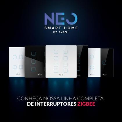 Imagem de Interruptor Inteligente Smart Zigbee Alexa google 1 Botão 4x2 Bivolt Branco Cod: 291990482 Neo Avant