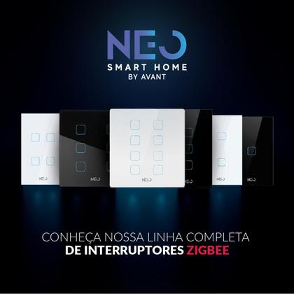 Imagem de Interruptor Inteligente Smart Zigbee Alexa google 2 Botões 4x2 Bivolt Branco Cod:291990509 Neo Avant