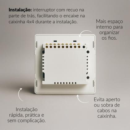 Imagem de Interruptor Inteligente Smart Zigbee Alexa google 8 Botões 4x4 Bivolt Branco Cod:291990581 Neo Avant