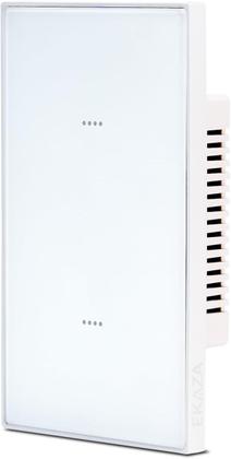 Imagem de Interruptor Inteligente Soft Touch Vênus 2 Botões BRANCO Alexa Google Ekaza - EKTL-T407-2W