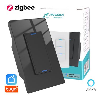 Imagem de Interruptor Inteligente Tecla Física 3 Botões Zigbee PRETO JWCOM SA-ZB279C-PT