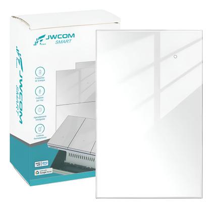 Imagem de Interruptor Inteligente Tecla Física vidro 3 Botões Zigbee Branco jwcom SA-ZB217C-BR