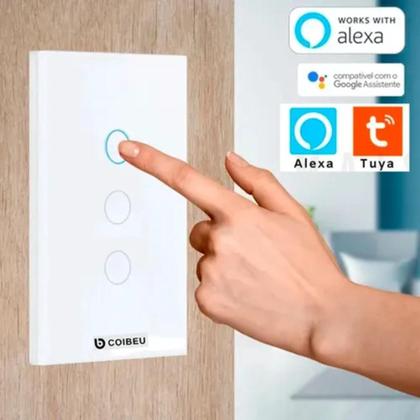 Imagem de Interruptor Inteligente Tomada 3 Botões Wifi Smart Automação