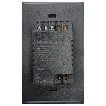 Imagem de Interruptor Inteligente Topázio Zigbee Novadigital 1 Tecla Botão Full Switch Tuya Smart Life Alexa Google Bivolt Preto
