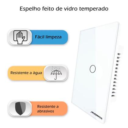 Imagem de Interruptor Inteligente Touch 2 Botões Zigbee App AlexaGoogleHome