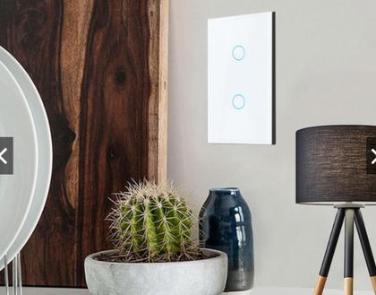 Imagem de Interruptor Inteligente Touch Via Celular Wifi Automação 2 Botões