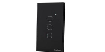 Imagem de Interruptor Inteligente Touch Wi-Fi 3 Teclas Preto Intelbras EWS 1003