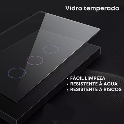 Imagem de Interruptor Inteligente Touch Wifi 3-Botoes