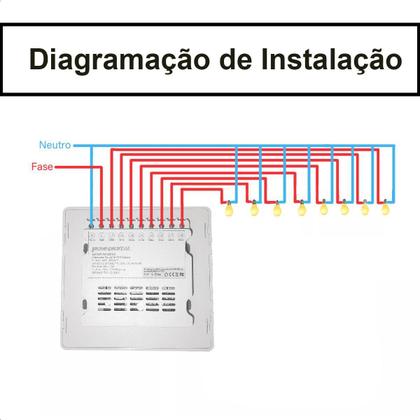 Imagem de Interruptor Inteligente Touch Wifi 8 Botões 4X4 Smart-Branco
