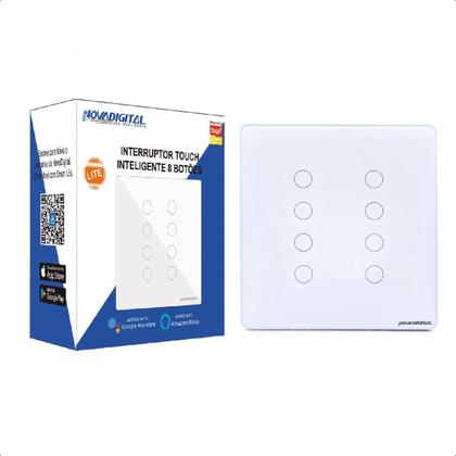 Imagem de Interruptor Inteligente Touch Wifi 8 Botões 4X4 Smart-Branco