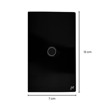Imagem de Interruptor Inteligente Touch Zigbee 1 Botão NovaDigital Business Compatível Alexa e Google Assistente Preto