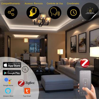 Imagem de Interruptor Inteligente Touch Zigbee Novadigital 2 Botões