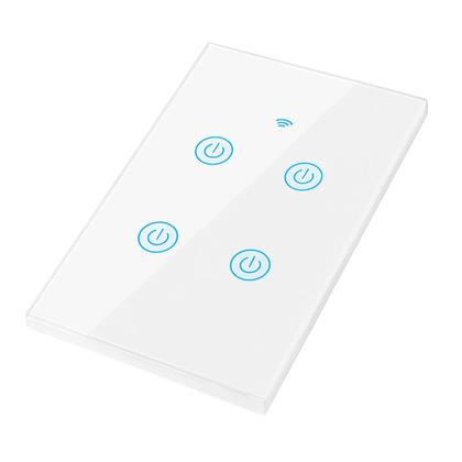 Imagem de Interruptor Inteligente Tuya Touch WiFi Alexa Google 4 Teclas T4US