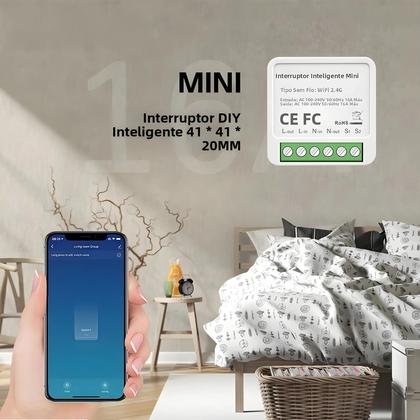 Imagem de Interruptor Inteligente Tuya WiFi 16A Controle De 2 Vias Mini Disjuntor Inteligente Suporte Para