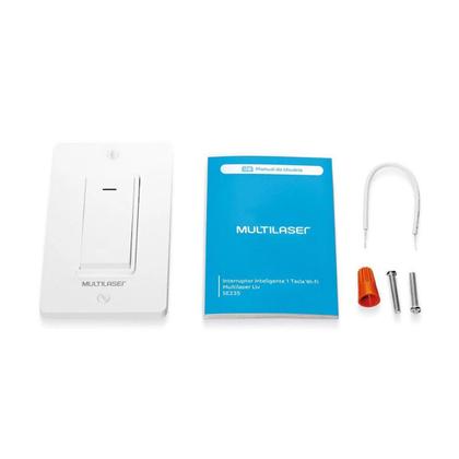 Imagem de Interruptor Inteligente Universal 1 Tecla Controle Remoto Wi-Fi Multilaser branco - SE235
