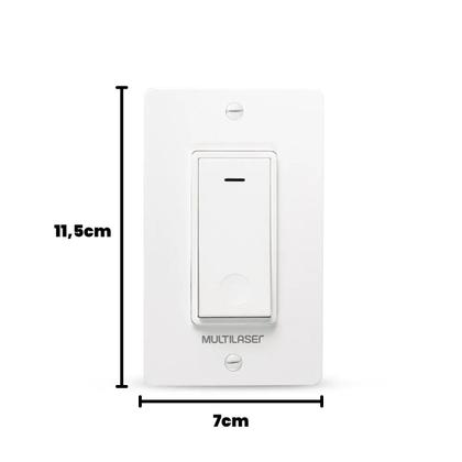 Imagem de Interruptor Inteligente Universal 1 Tecla Controle Remoto Wi-Fi Multilaser branco - SE235