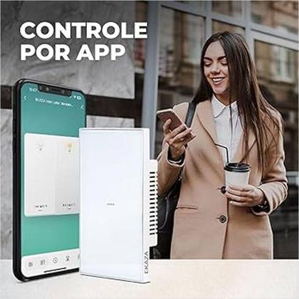 Imagem de Interruptor Inteligente Venus Wi-Fi 1 Botão Ekaza Branco 4X2