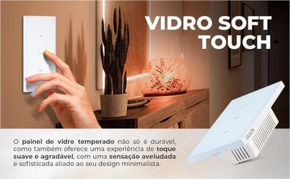 Imagem de Interruptor Inteligente Vênus Wifi 3 Botões Ekaza Branco 4X2