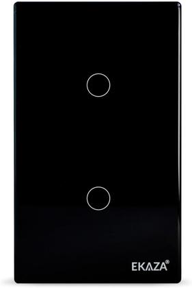 Imagem de Interruptor Inteligente Wi-F 2 Botões 4x2 PRETO Google home e Alexa EKAZA EKAT-T307-2P