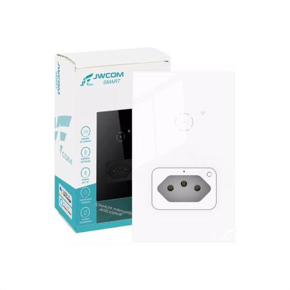 Imagem de Interruptor Inteligente Wi-Fi 1 Botão Touch Com Tomada 16A