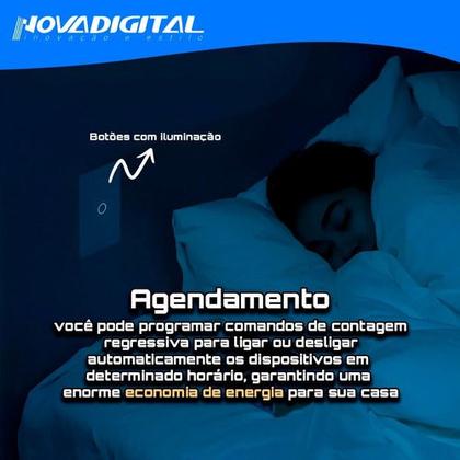 Imagem de Interruptor Inteligente Wi-fi 1 Botões Nova Digital Original