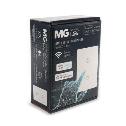 Imagem de Interruptor Inteligente Wi-Fi 2 Botão Alexa Margirius
