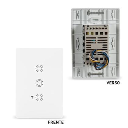 Imagem de Interruptor Inteligente Wi-Fi 3 Botões Alexa Margirius