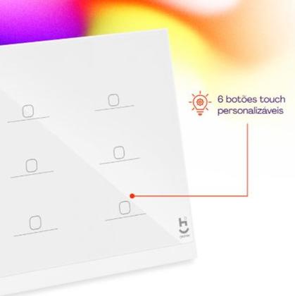 Imagem de Interruptor Inteligente Wi-fi 6 Botões 4x4 Touch Branco Geonav
