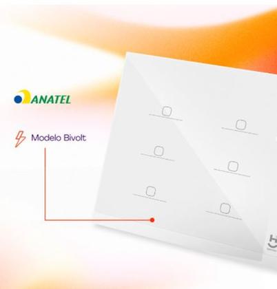 Imagem de Interruptor Inteligente Wi-fi 6 Botões 4x4 Touch Branco Geonav