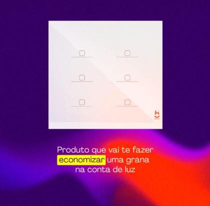Imagem de Interruptor Inteligente Wi-fi 6 Botões 4x4 Touch Branco Geonav